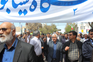 حضور پر شور دانشگاهیان دانشگاه نیشابور در راهپیمایی روز جهانی قدس