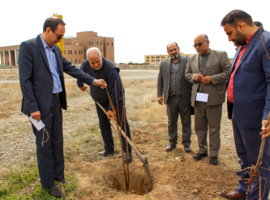 برگزاری مراسم درختکاری با حضور سرپرست دانشگاه