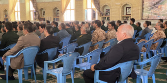 حضور دکتر صادقی سمرجانی، سرپرست دانشگاه، در مراسم تودیع و معارفه فرمانده تیپ ۲۱زرهی امام رضا (ع) نیشابور