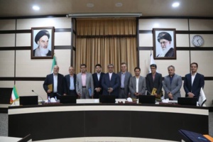 مراسم امضای تفاهم‌نامه احداث نیروگاه خورشیدی دانشگاه نیشابور در محل استانداری خراسان رضوی