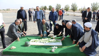 مزار شهید گمنام دانشگاه نیشابور گلباران شد