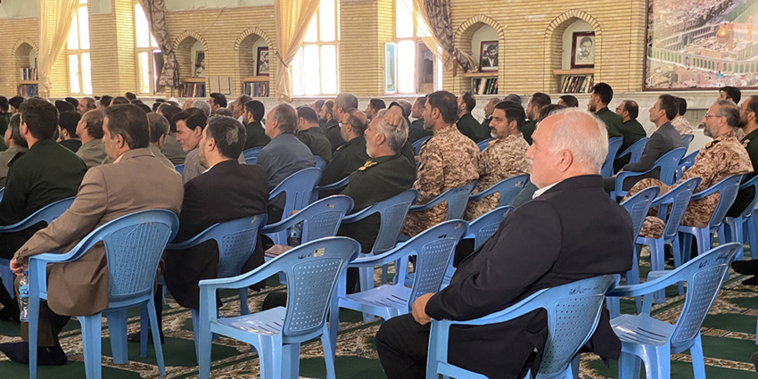 حضور دکتر صادقی سمرجانی، سرپرست دانشگاه، در مراسم تودیع و معارفه فرمانده تیپ ۲۱زرهی امام رضا (ع) نیشابور